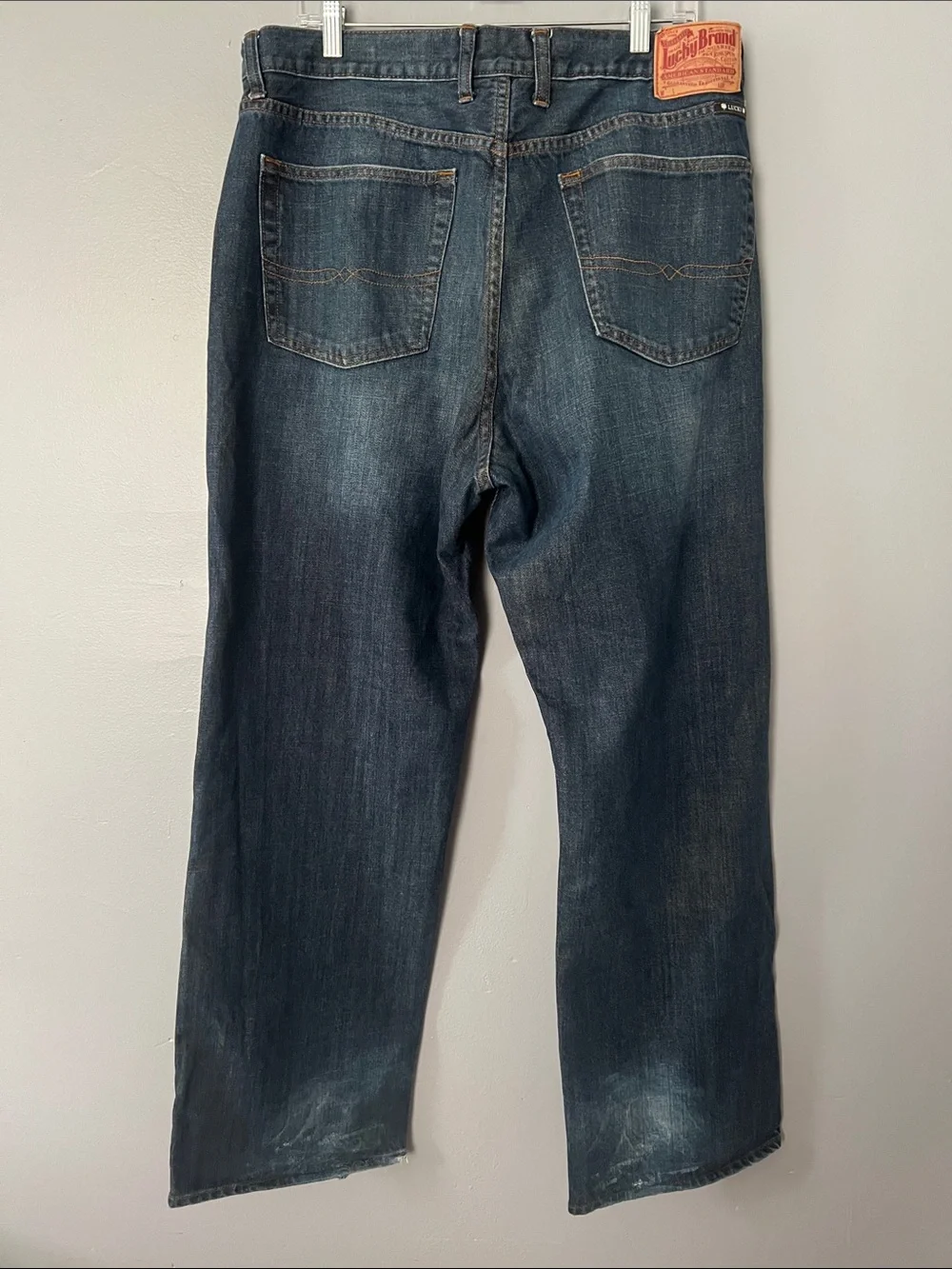 Lucky Brand Men's Straight Jeans in Dark Wash Blue